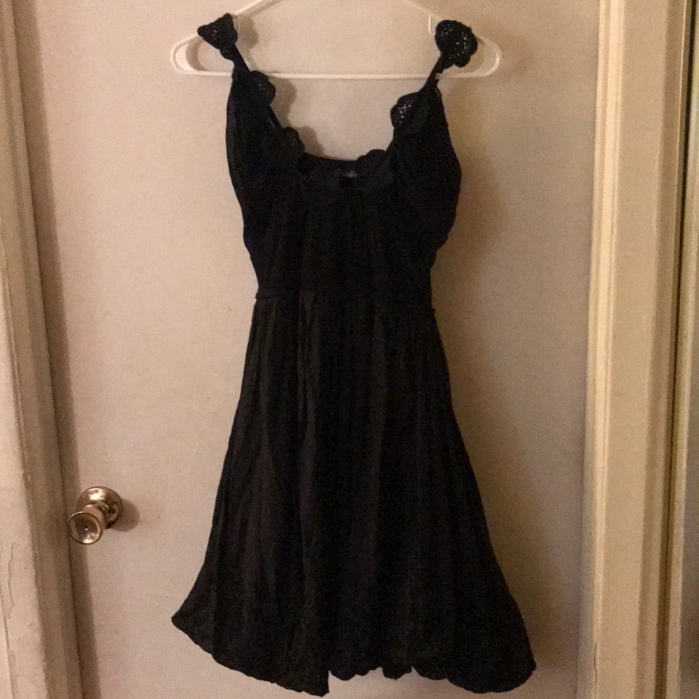 Ariella black dress with ballon bottom